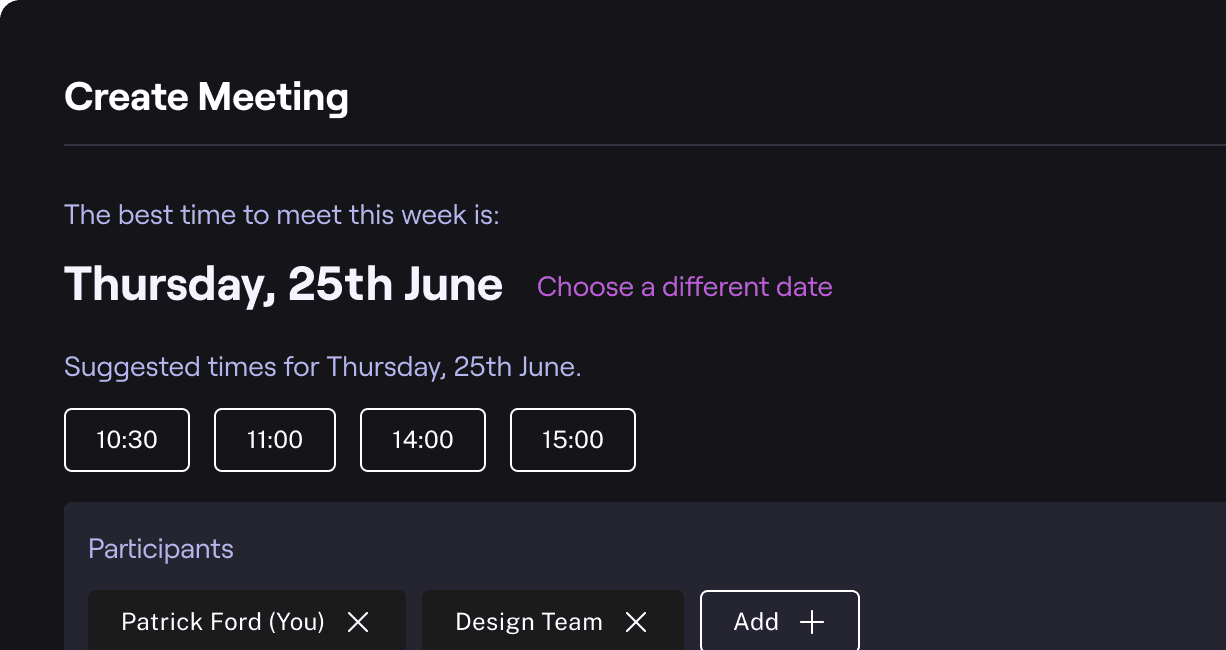 LunaDesk Dashboard Team Schedule View